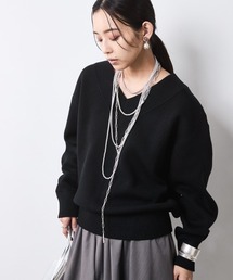 CHIC STYLE | Vネックニットプルオーバー＜大きいサイズ有＞シックスタイル(ニット/セーター)