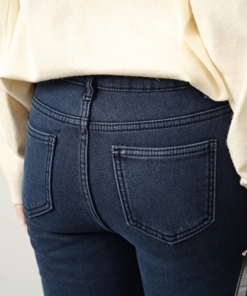 ReRe(リリ)の「裏起毛デニムスキニーパンツ(デニムパンツ・レディース・チャコール/ライトブルー/ブラック/ブルー・MEDIUM/LARGE/X-LARGE/XX-LARGE/SMALL)」の12枚目の写真