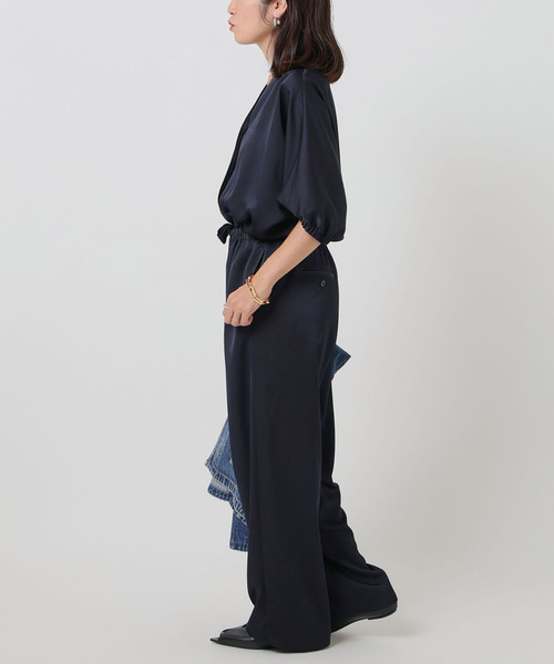 VERMEIL par iena（ヴェルメイユパーイエナ）の「《追加》サテンオールインワン（つなぎ/オールインワン・レディース・ネイビー/カーキ・36/38）」の10枚目の写真