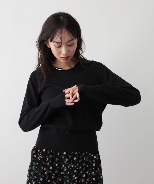 FOUND GOOD（ファウンドグッド）の「メンカシミヤVネックニット（ニット/セーター・レディース・レッド系8/ベージュ/グレー系2/ブラック・L/M）」の7枚目の写真