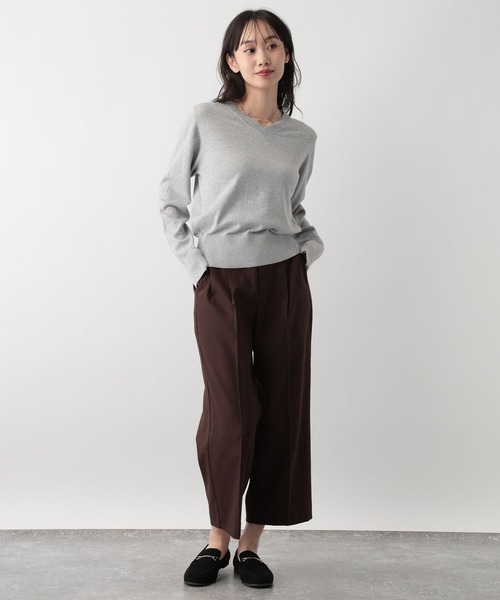 FOUND GOOD（ファウンドグッド）の「メンカシミヤVネックニット（ニット/セーター・レディース・レッド系8/ベージュ/グレー系2/ブラック・L/M）」の9枚目の写真