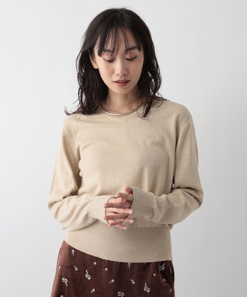 FOUND GOOD（ファウンドグッド）の「メンカシミヤVネックニット（ニット/セーター・レディース・レッド系8/ベージュ/グレー系2/ブラック・L/M）」の15枚目の写真