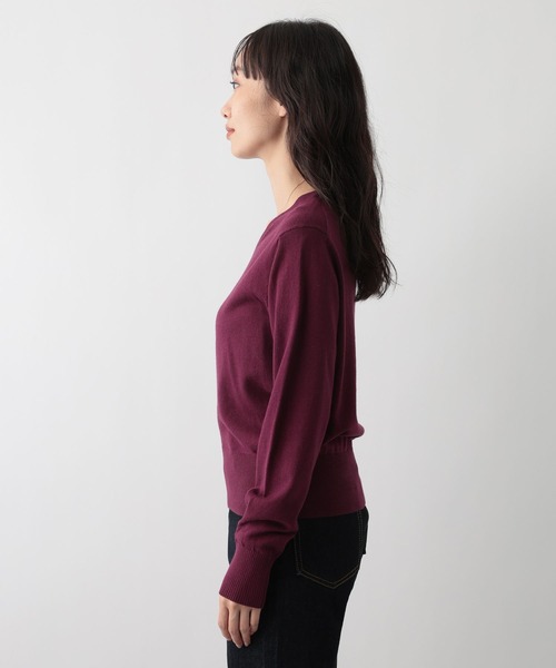 FOUND GOOD（ファウンドグッド）の「メンカシミヤVネックニット（ニット/セーター・レディース・レッド系8/ベージュ/グレー系2/ブラック・L/M）」の22枚目の写真