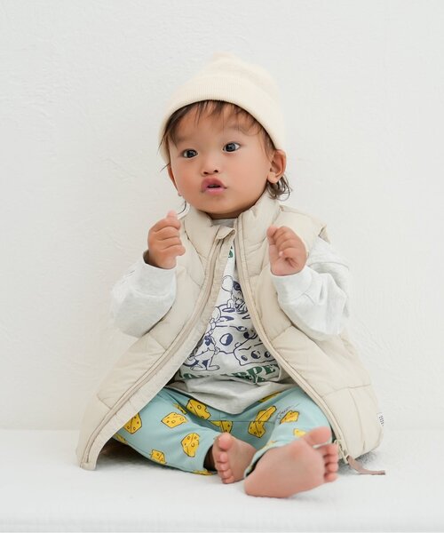 新品】モラビト ブラン ベージュ ダウンベスト MORABITO BLANC