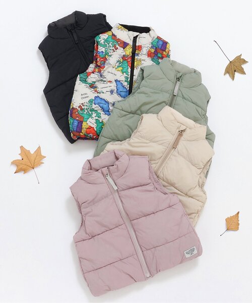 洗える】ふわ軽インサーレーションベスト_ジュニア対応（ダウンベスト