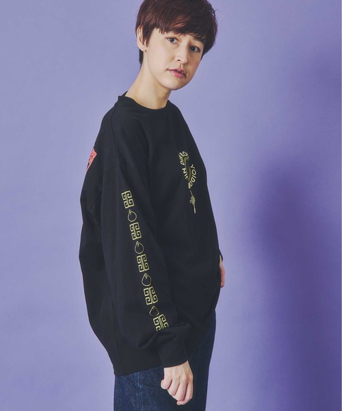 JACKROSE(ジャックローズ)の「YOIDORE ジンディンロウ コラボ ロン TEE(Tシャツ/カットソー・メンズ・ブラック/ホワイト・M/L/XL)」の3枚目の写真