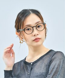 Zoff(ゾフ)の【黒石奈央子さん コラボ】 Zoff|Naoko Kuroishi ボストン型 メガネ|クラウンパント 眼鏡 伊達めがね 度付き(レンズ交換券付) ユニセックス おしゃれ(メガネ)