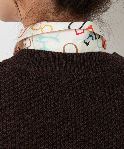 NARACAMICIE(ナラカミーチェ)の「【NARACAMICIE】【セットアップ対応】鹿の子ニットベスト(ニット/セーター・レディース・ブラウン/ブラック・M)」の10枚目の写真