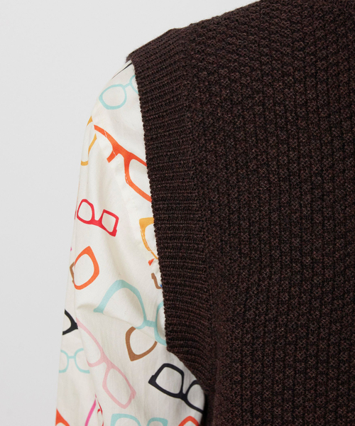 NARACAMICIE(ナラカミーチェ)の「【NARACAMICIE】【セットアップ対応】鹿の子ニットベスト(ニット/セーター・レディース・ブラウン/ブラック・M)」の11枚目の写真