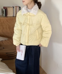 Ritzy（リッツィー）の「フロントリボンデザイン 衿ボアエコダウンジャケット（ダウンジャケット/コート）」