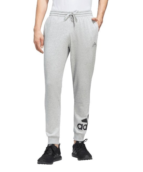 adidas(アディダス)の「アディダス adidas エッセンシャルズ フレンチテリー テーパード カフ ロゴパンツ(スウェットパンツ・メンズ・グレー/ブラック・S/M/L/LL/3L)」の2枚目の写真