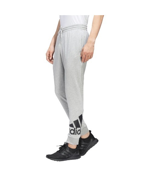 adidas(アディダス)の「アディダス adidas エッセンシャルズ フレンチテリー テーパード カフ ロゴパンツ(スウェットパンツ・メンズ・グレー/ブラック・S/M/L/LL/3L)」の4枚目の写真