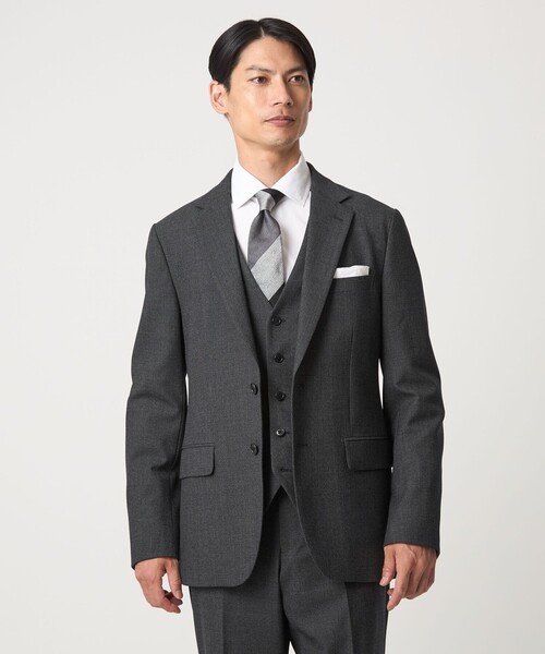 A+ TWPU バーズアイ 2B スリム ジャケット -ウォッシャブル