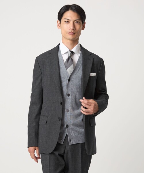 A+ TWPU バーズアイ 2B スリム ジャケット -ウォッシャブル