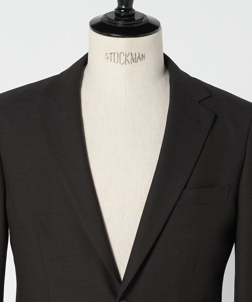 green label relaxing(グリーンレーベルリラクシング)の「A+ TWPU バーズアイ 2B スリム ジャケット -ウォッシャブル・ストレッチ-(テーラードジャケット・メンズ・ダークブラウン/ネイビー/ダークグレー・M/XXL/L/S/XL)」の4枚目の写真