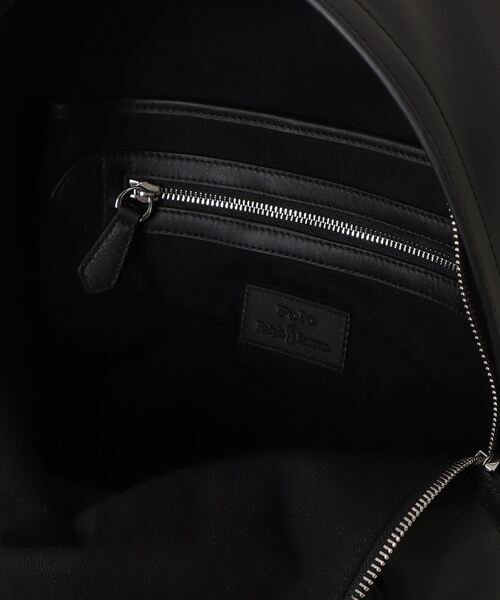 POLO RALPH LAUREN(ポロ ラルフ ローレン)の「スムース レザー バックパック(バックパック/リュック・メンズ・ブラック系1・ONE)」の3枚目の写真