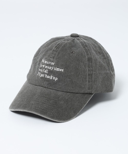 RAGEBLUE（レイジブルー）の「PIGMENT DYE MESSAGE CAP / ピグメントメッセージキャップ（キャップ・メンズ・ブラック/グリーン/イエロー・FREE）」の7枚目の写真