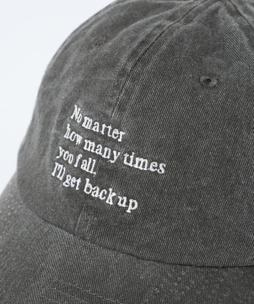 RAGEBLUE（レイジブルー）の「PIGMENT DYE MESSAGE CAP / ピグメントメッセージキャップ（キャップ・メンズ・ブラック/グリーン/イエロー・FREE）」の10枚目の写真