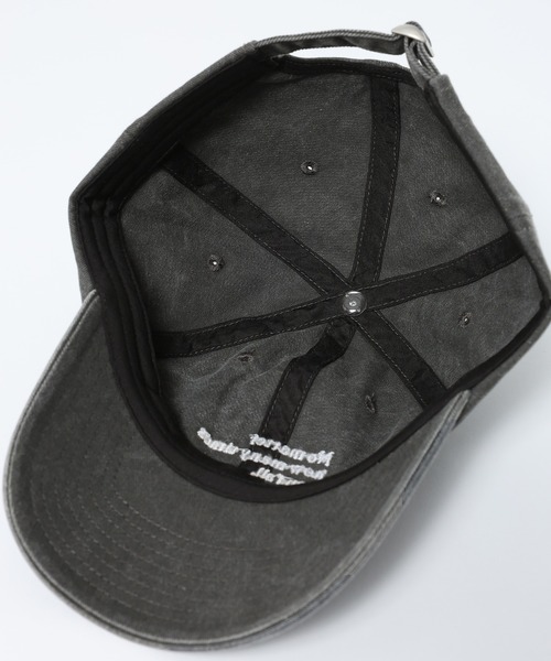 RAGEBLUE（レイジブルー）の「PIGMENT DYE MESSAGE CAP / ピグメントメッセージキャップ（キャップ・メンズ・ブラック/グリーン/イエロー・FREE）」の6枚目の写真