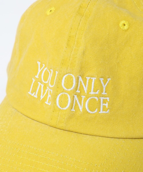 RAGEBLUE（レイジブルー）の「PIGMENT DYE MESSAGE CAP / ピグメントメッセージキャップ（キャップ・メンズ・ブラック/グリーン/イエロー・FREE）」の11枚目の写真