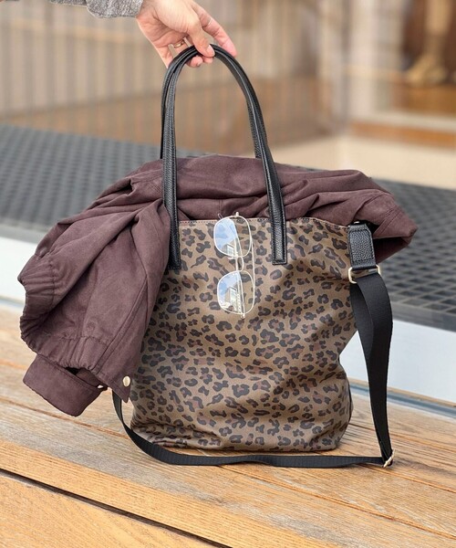 レオパード柄縦長トートバッグ（ショルダーバッグ）｜NOLLEY'S