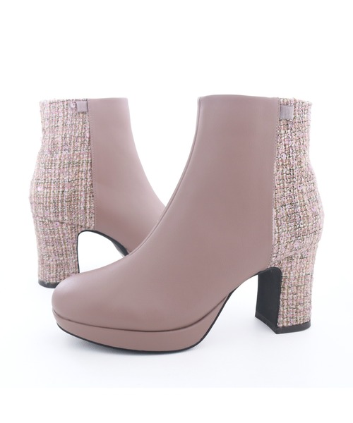 byあしながおじさん（バイアシナガオジサン）の「2WAYバックリボンブーツ　8700193（ブーツ・レディース・ブラック/アイボリー/ピンク・22.5cm/23cm/23.5cm/24cm/24.5cm）」の14枚目の写真