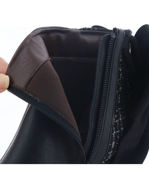 byあしながおじさん（バイアシナガオジサン）の「2WAYバックリボンブーツ　8700193（ブーツ・レディース・ブラック/アイボリー/ピンク・22.5cm/23cm/23.5cm/24cm/24.5cm）」の16枚目の写真