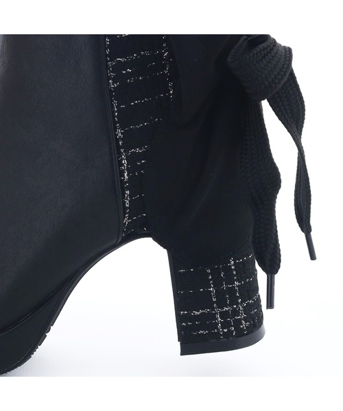 byあしながおじさん（バイアシナガオジサン）の「2WAYバックリボンブーツ　8700193（ブーツ・レディース・ブラック/アイボリー/ピンク・22.5cm/23cm/23.5cm/24cm/24.5cm）」の18枚目の写真