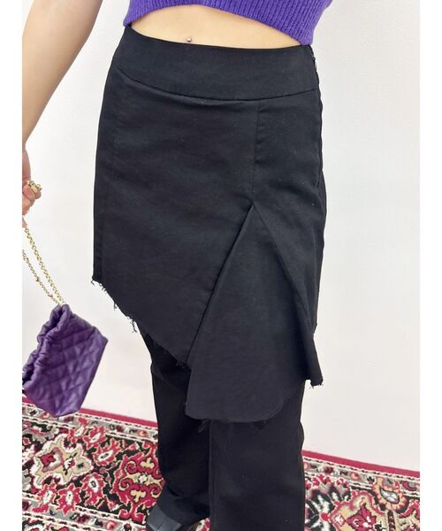 EVRIS（エヴリス）の「レイヤードフレアパンツ（その他パンツ・レディース・ブラック/カーキ・SMALL/MEDIUM）」の17枚目の写真