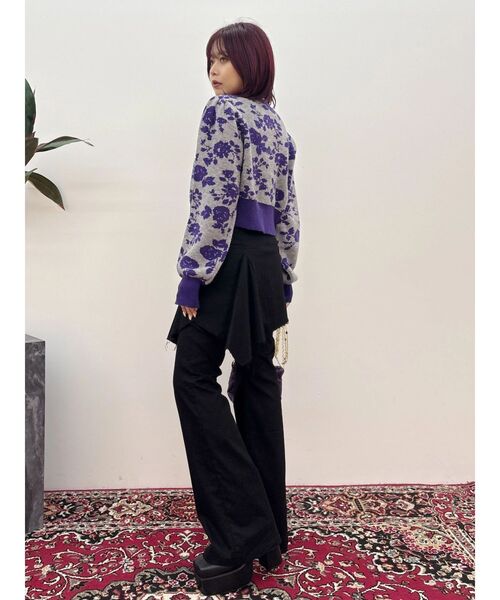 EVRIS（エヴリス）の「レイヤードフレアパンツ（その他パンツ・レディース・ブラック/カーキ・SMALL/MEDIUM）」の22枚目の写真