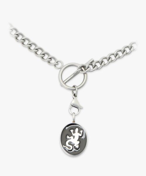 agnes b.(アニエスベー)の「メンズ スチール ネックレス ”Lezard”(ネックレス・メンズ・シルバー・FREE)」の2枚目の写真