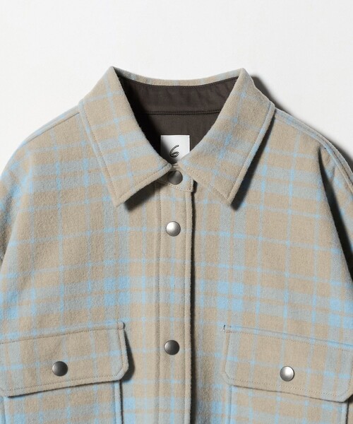 6（ロク）の「＜6(ROKU)＞チェック CPO ジャケット（その他アウター・レディース・ベージュ・36/38）」の5枚目の写真