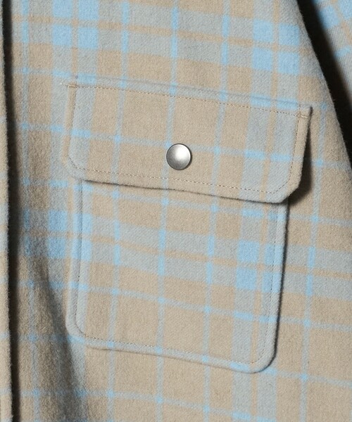 6（ロク）の「＜6(ROKU)＞チェック CPO ジャケット（その他アウター・レディース・ベージュ・36/38）」の7枚目の写真