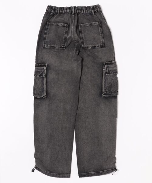 VIBGYOR(ヴィブジョー)の「クラッシュワイドデニムパンツ(BL)(デニムパンツ・メンズ・ブラック・MEDIUM/LARGE)」の4枚目の写真