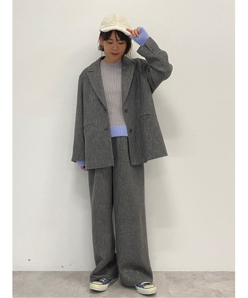 CRAFT STANDARD BOUTIQUE（クラフトスタンダードブティック）の「ツイードジャケット（テーラードジャケット・レディース・チャコールグレー/ダークブラウン・FREE）」の17枚目の写真