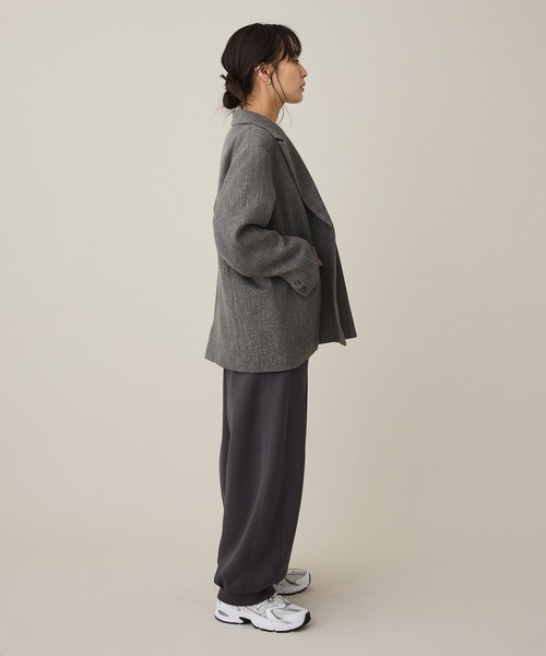 CRAFT STANDARD BOUTIQUE（クラフトスタンダードブティック）の「ツイードジャケット（テーラードジャケット・レディース・チャコールグレー/ダークブラウン・FREE）」の6枚目の写真