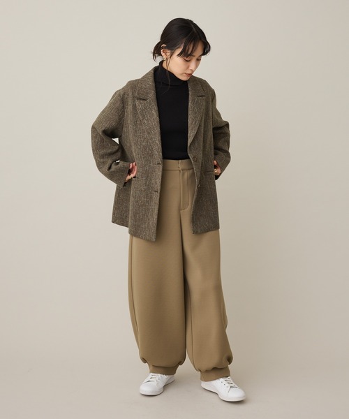 CRAFT STANDARD BOUTIQUE（クラフトスタンダードブティック）の「ツイードジャケット（テーラードジャケット・レディース・チャコールグレー/ダークブラウン・FREE）」の11枚目の写真