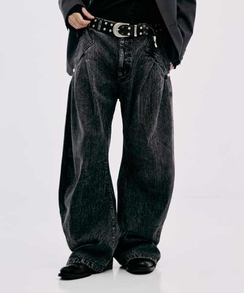 【CONZ/コンズ】 CONZ SLAB CURVED DENIM　サイズ2 COLOR DYED SLAB CURVED DENIM（デニムパンツ）｜CONZ（コンズ）の