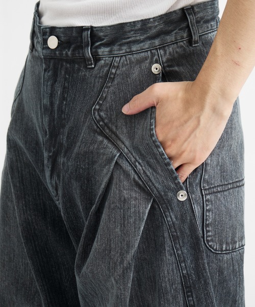 CONZ（コンズ）の「COLOR DYED SLAB CURVED DENIM（デニムパンツ・メンズ・グリーン/ブルー・1/2/3）」の16枚目の写真