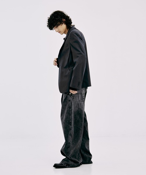 CONZ（コンズ）の「COLOR DYED SLAB CURVED DENIM（デニムパンツ・メンズ・グリーン/ブルー・1/2/3）」の10枚目の写真