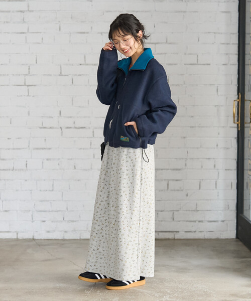 セール】フラワープリント スウェットスカート <セットアップ対応