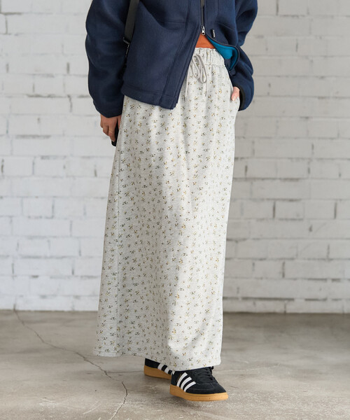 FREAK'S STORE(フリークスストア)の「フラワープリント スウェットスカート <セットアップ対応>限定展開(スカート・レディース・オフホワイト/ライトグレー・フリ-)」の10枚目の写真