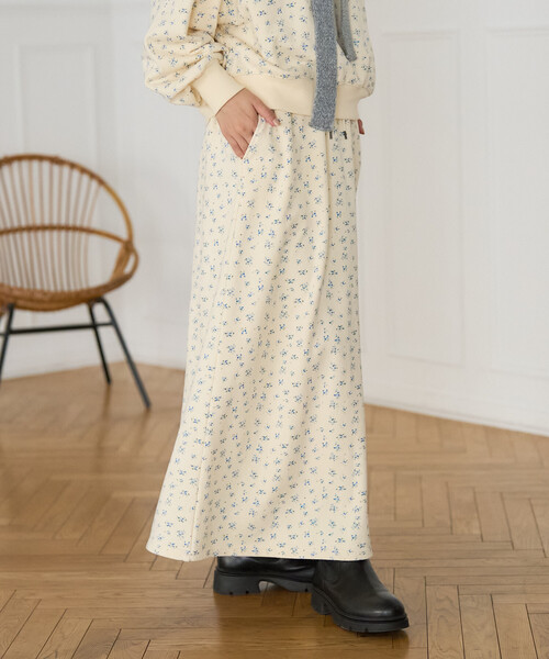 FREAK'S STORE(フリークスストア)の「フラワープリント スウェットスカート <セットアップ対応>限定展開(スカート・レディース・オフホワイト/ライトグレー・フリ-)」の17枚目の写真