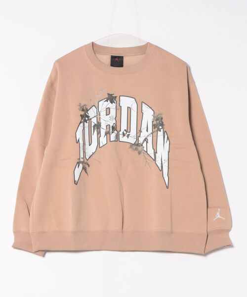 JORDAN BRAND(ジョーダンブランド)の「JORDAN BRAND W J BRK RLT FLC CREW GFX ロングスリーブ HV0473 200HEMP/SAIL(スウェット・レディース・ベージュ・X-SMALL/SMALL/MEDIUM/LARGE)」の1枚目の写真