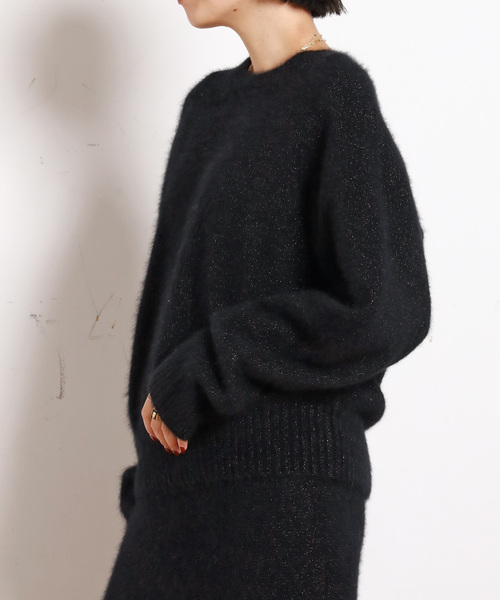 フォックスブレンドラメクルーネックプルオーバー（ニット/セーター