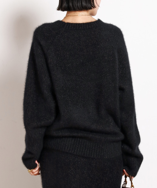 フォックスブレンドラメクルーネックプルオーバー（ニット/セーター