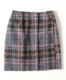 DIP IN CHOCOLATE（ディップインチョコレート）の「【セットアップ対応可能】シャギーチェックミニスカート【DIP IN CHOCOLATE】（スカート）」
