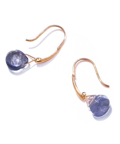 les bonbon(ルボンボン)の「【les bon bon】serendip iolite pierce/セレンディップ アイオライト ピアス BOB845(ピアス(両耳用)・レディース・ゴールド・FREE)」の2枚目の写真