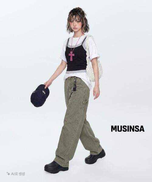 WKNDRS(ウィーキャンドース)の「DRAGGY WORK PANTS (OLIVE)(デニムパンツ・レディース・その他・LARGE/MEDIUM/SMALL/X-LARGE)」の9枚目の写真