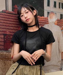 FLAREUP | Vanish Tie Scarf T-Shirt (FL-114_Black)(Tシャツ/カットソー)
